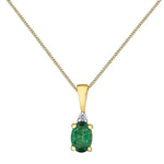 10kt Yellow Gold Emerald Pendant