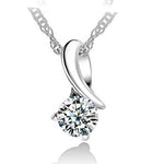 Legend Sterling Silver Crystal Necklace