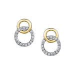 10kt Yellow Gold Diamond Earrings