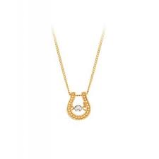 10KT YELLOW GOLD FLUTTERING DIAMOND NECKLACE