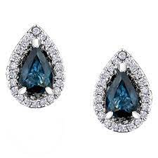 10kt White Gold Sapphire & Diamond Earrings