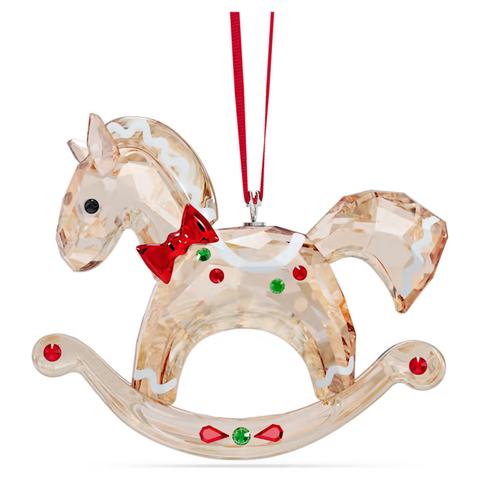 SWAROVSKI Holiday Cheers Gingerbread Rocking Horse Ornament 5627608