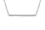 White Gold Diamond Bar Necklace