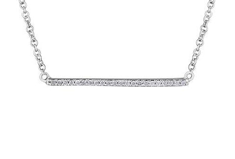 White Gold Diamond Bar Necklace