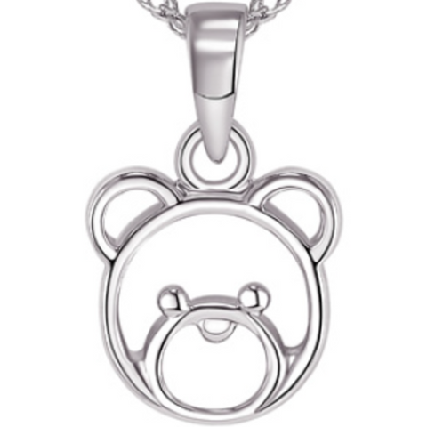 Legend Sterling Silver Bear Necklace
