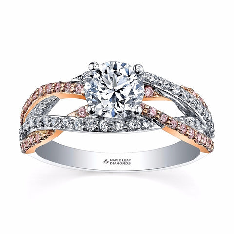Maple Leaf Canadian Diamond Engagement Ring