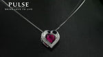 Pulse™ Created Ruby Diamond Heart Pendant
