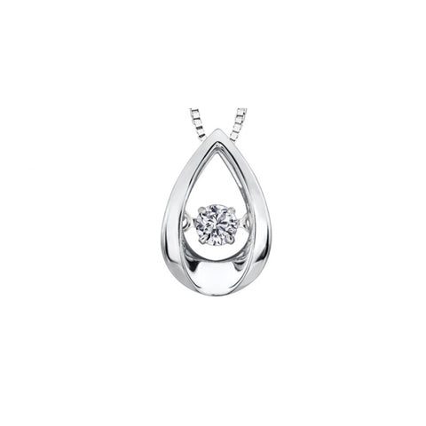 10kt White Gold Pulse Diamond Necklace