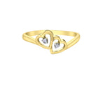 10kt Yellow Gold Diamond Heart Ring