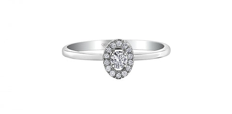 Maple Leaf Diamonds - Halo Ring