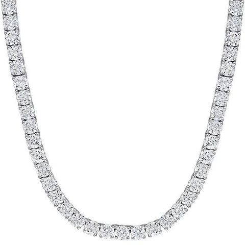 Sterling Silver CZ Tennis Necklace - Various Lengths