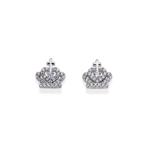 AMEN SILVER  Crown Earrings