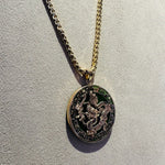 14kt Yellow Gold Dragon Jade Necklace